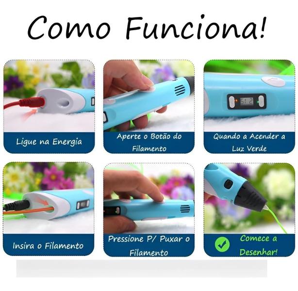 Imagem de Caneta 3D Impressora Brinquedo Infantil Educativo 110V