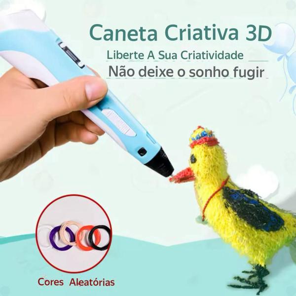 Imagem de Caneta 3D Infantil Educativa Mágica Criativa Para Crianças