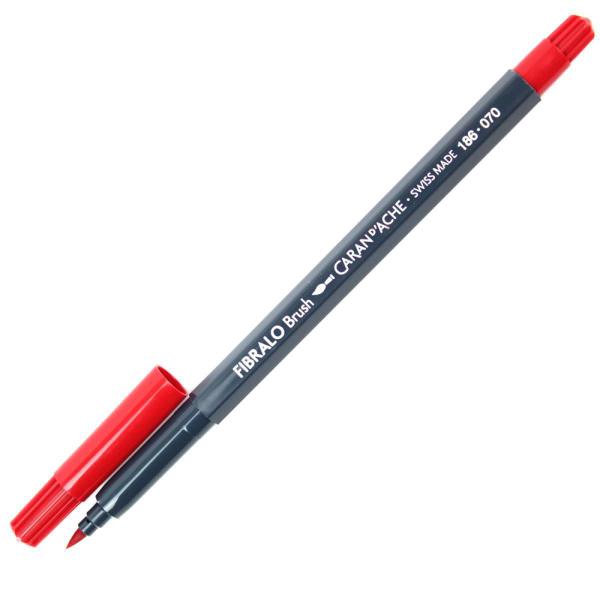 Imagem de Caneta Aquarelável Fibralo Brush Caran D'Ache Vermelho 070