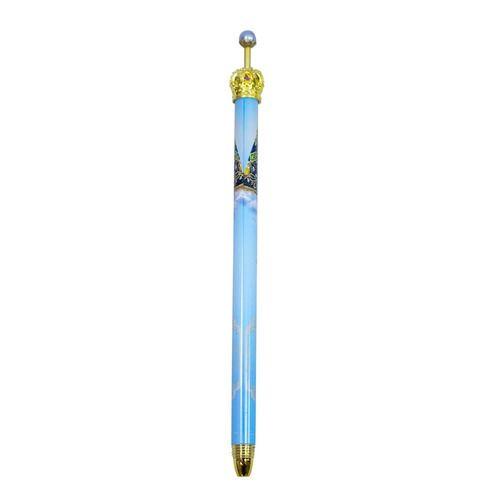 Imagem de Caneta Azul Claro Metal Rollerball Religiosa Nossa Senhora Aparecida