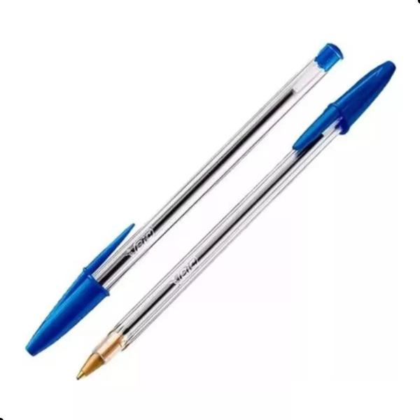 Imagem de Caneta Bic Azul Cristal Tradicional Caixa Com 50 Unidades