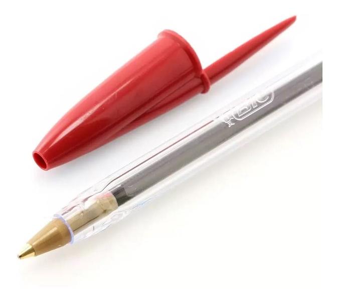 Imagem de Caneta Bic Crista 1.0 Média Vermelha Kit 5