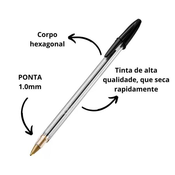 Imagem de Caneta bic cristal preta c/10un