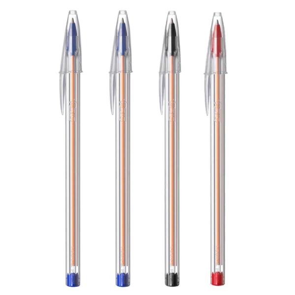 Imagem de Caneta bic fine plus com 04 unidades  2azul/1preto/1vermelho