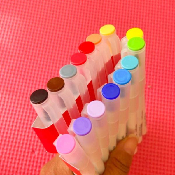 Imagem de Caneta Brush Pen Ginza Pro Newwpen Com 15 Cores Sortidas