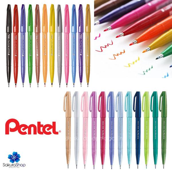 Imagem de Caneta Brush Pen PENTEL Brush Sign Pen Touch Cores Novas Bujo Planner