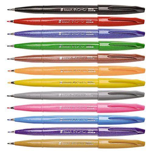 Caneta Brush Pen Sign Pen Touch PENTEL Marcardor Artístico Profissional p/ Desenhos Artísticos Lettering Imagem de Caneta Brush Pen Sign Pen Touch PENTEL Marcardor Artístico Profissional p/ Desenhos Artísticos Lettering