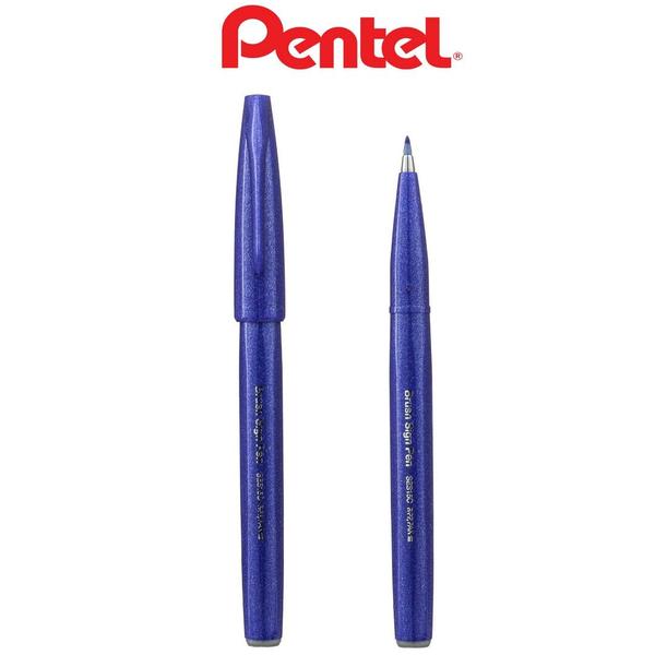 Imagem de Caneta Brush Sign Pen Azul - Pentel