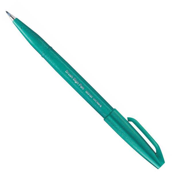 Caneta Brush Sign Pen Pentel Verde Turquesa SES15C-D3X - Caneta