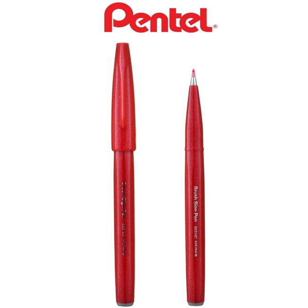 Imagem de Caneta Brush Sign Pen Vermelho - Pentel