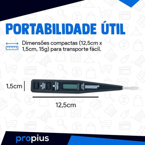 Imagem de Caneta Chave Test Voltagem Polaridade Tensão Medir Test Elétrico Eletricista Voltímetro Detector Testadora