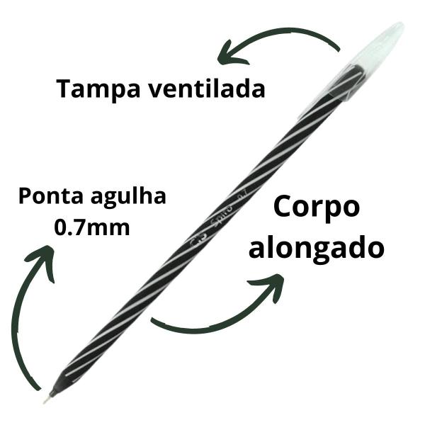 Imagem de Caneta cis spiro 0,7mm kit com 03un azul/preto/vermelho