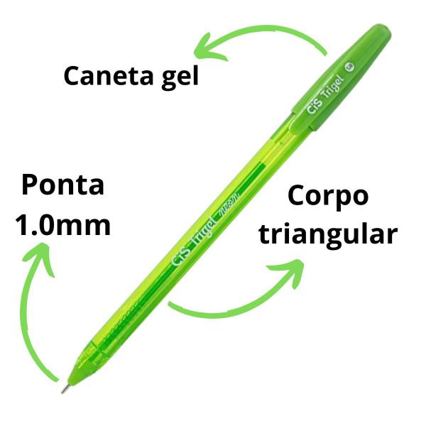 Imagem de Caneta cis trigel neon 1.0mm com 06 cores