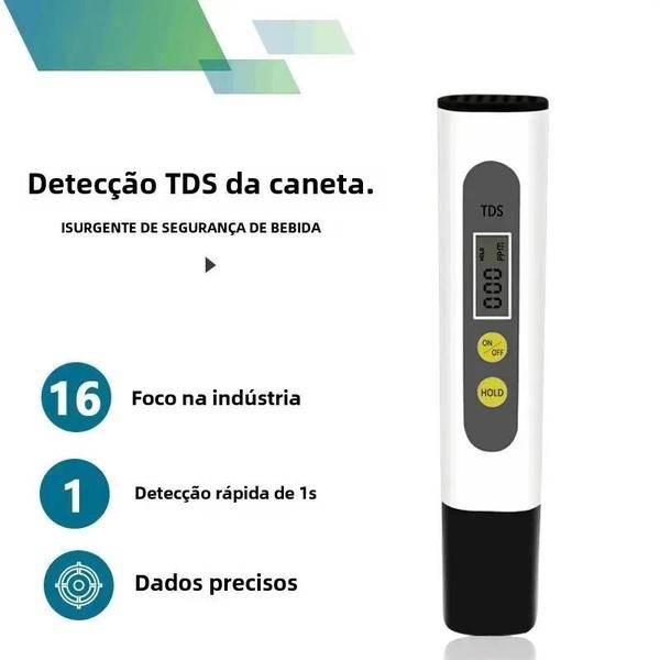 Imagem de Caneta de Teste de Água TDS - Detector de Impurezas para Água Potável