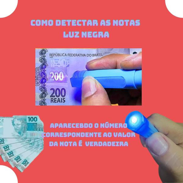 Imagem de Caneta Detectora Nota Falsa Identificar Nota Dólar Dinheiro