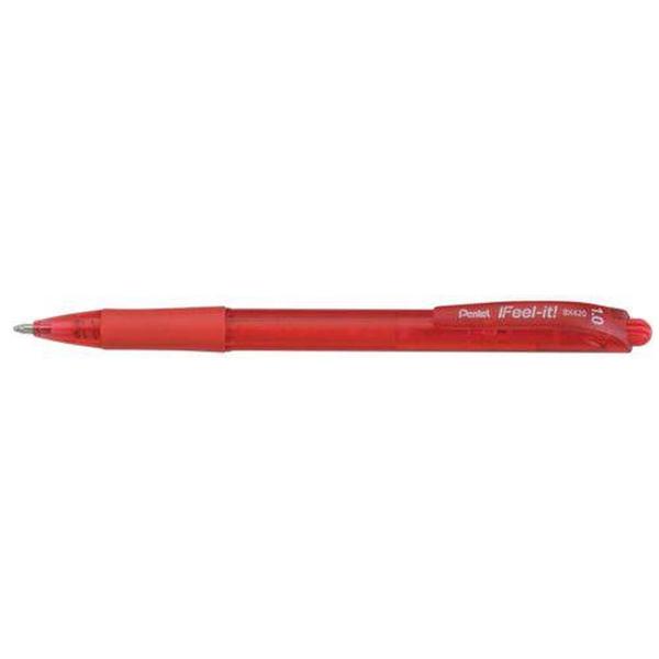 Imagem de Caneta Esferográfica 0.7mm Feel It BX417 Vermelho - Pentel