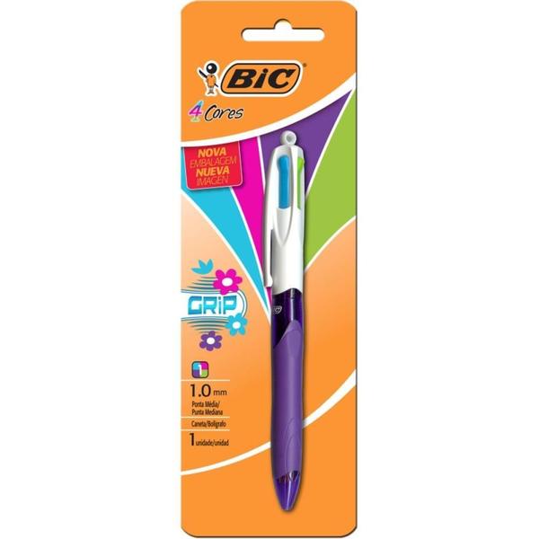 Imagem de Caneta Esferografica BIC 4 Cores GRIP Fashion