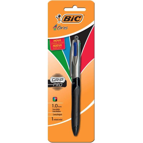 Imagem de Caneta Esferografica Bic 4 Cores Grip Pro 1.0Mm