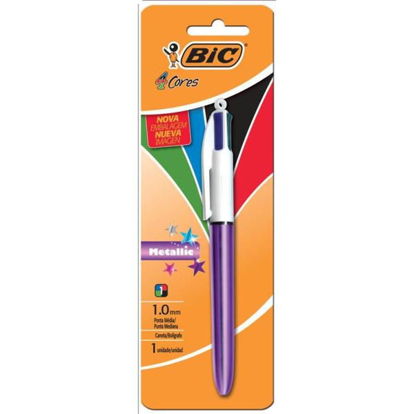 Imagem de Caneta Esferografica BIC 4 Cores Metallic Corpo RX