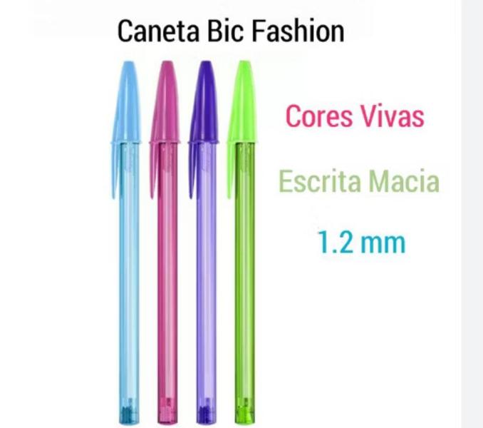 Imagem de Caneta Esferográfica Bic Cristal Fashion 4 Cores 1.2mm Lacrado