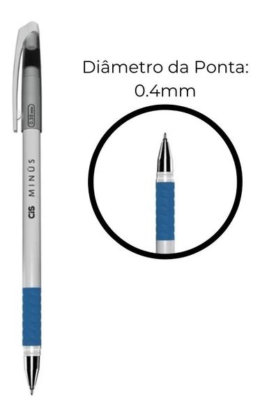 Imagem de Caneta Esferográfica CIS Minus 0.4mm Ponta Extra Fina Fineliner Unidade e Kit