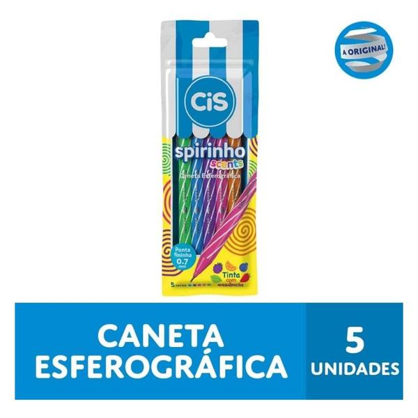 Imagem de Caneta Esferográfica Cis Spirinho Scents 0.7mm - 5 Cores