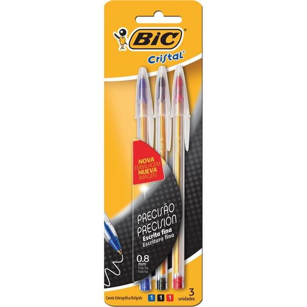 Imagem de Caneta esferografica cristal fina az vm pt bic