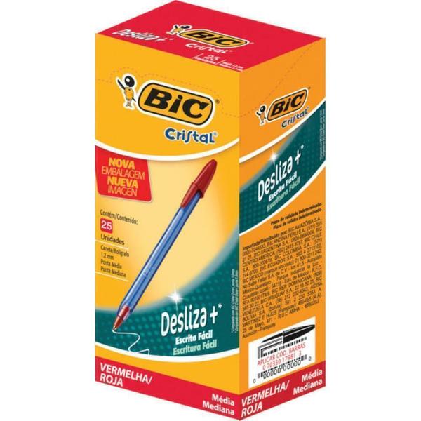 Imagem de Caneta Esferográfica Cristal Soft Vermelha 25Un - Bic