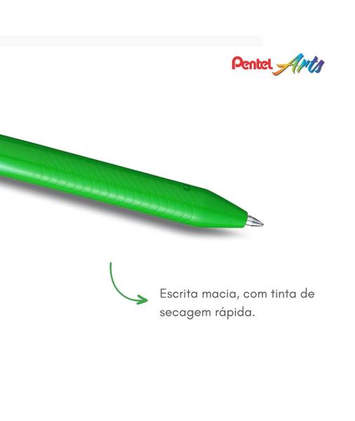 Imagem de Caneta Esferográfica Retrátil Energel Wave Pentel Ponta Média 0.7mm Cores Variadas