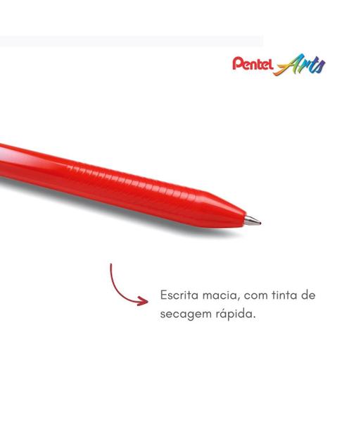 Imagem de Caneta Esferográfica Retrátil Energel Wave Pentel Ponta Média 0.7mm Cores Variadas