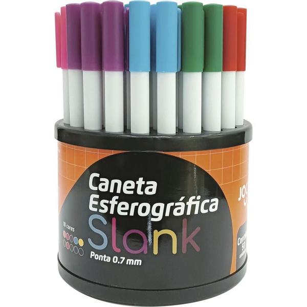 Imagem de Caneta Esferográfica SLANK 0.7MM - 10 Cores - Display com 50 Unidades