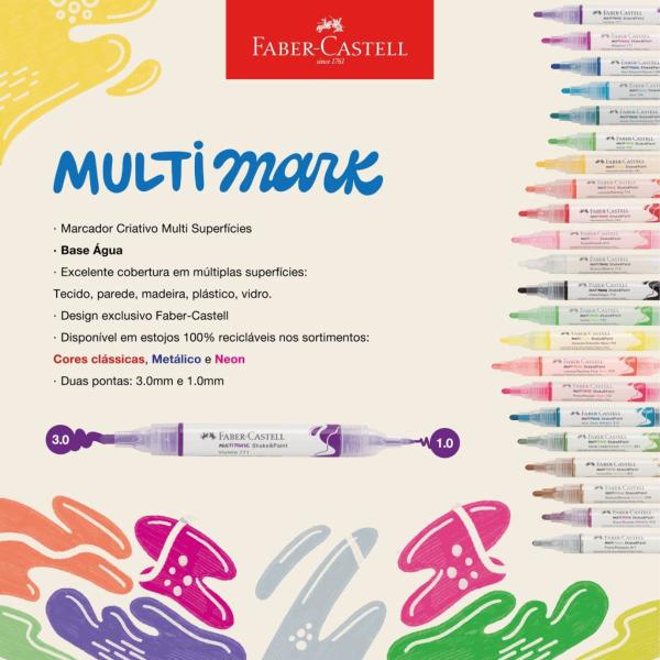 Imagem de Caneta Faber Castell Marcador permanente Ponta Dupla Multimark