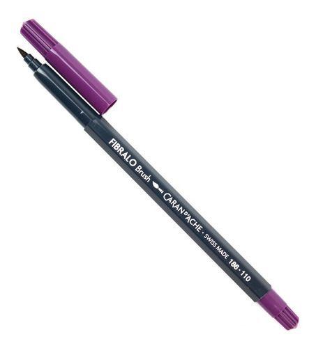 Imagem de Caneta Fibralo Brush Caran D'ache Aquarelável Violeta 110