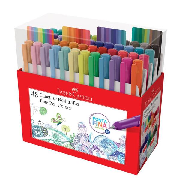 Imagem de Caneta Fine Pen FABER CASTELL Hidrografica 48 Cores 0.4mm