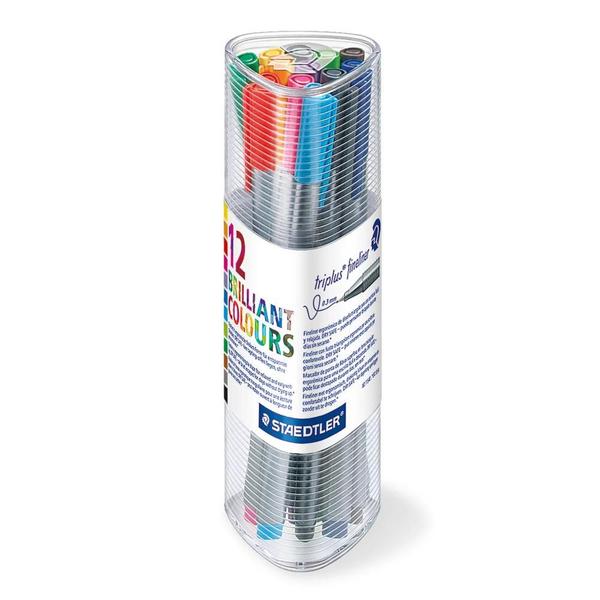 Imagem de Caneta Fineliner Staedtler Triplus 12 Cores + Organizador