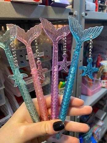 Caneta Fofinha Kawaii Colorida Sereia - Tudobempresentes Imagem de Caneta Fofinha Kawaii Colorida Sereia
