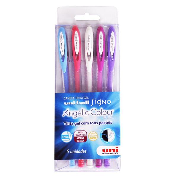 Imagem de Caneta Gel Angelic Colour Uni-Ball Signo 0.7 mm Blister 5 Peças  20.7300