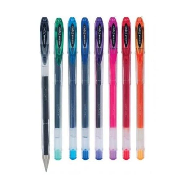 Imagem de Caneta Gel Ink Roller Ball Pen Uni-Ball Signo 0.7mm 8 Cores  58.5200