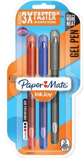 Imagem de Caneta Gel Inkjoy Paper Mate Blister c/3 Az - Pt - Vm