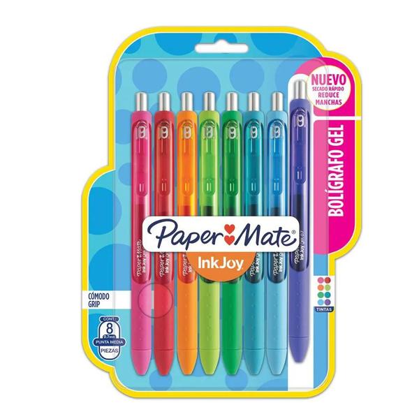 Imagem de Caneta Gel Inkjoy Paper Mate Ponta 0.7 Com 8 Cores