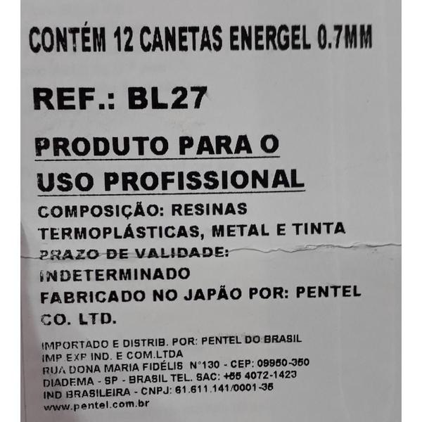 Imagem de Caneta Gel Pentel Energel BL60 1.0 mm Preto BL60-A