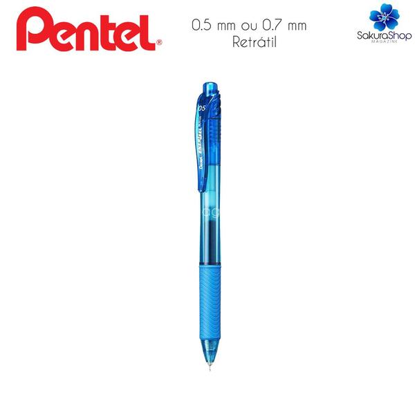 Imagem de Caneta Gel PENTEL Energel X RT Retrátil 0.5mm e 0.7mm Seca Rápido