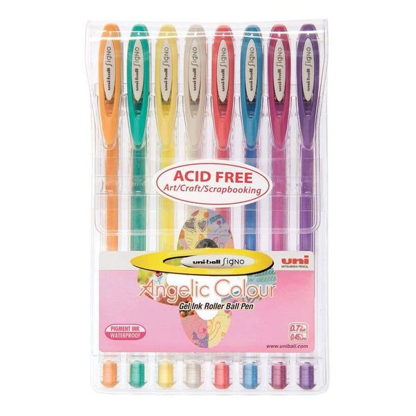 Imagem de Caneta Gel Uni-ball Signo Angelic Colour Kit C/8 Cores