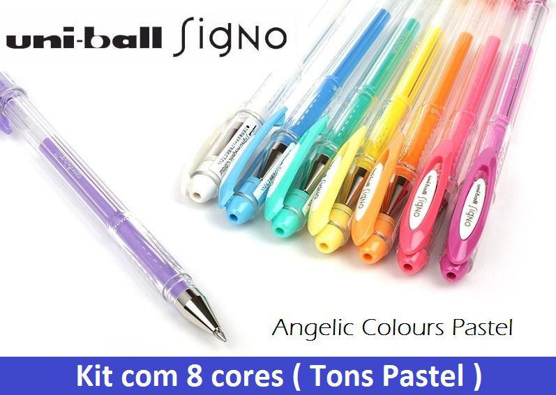 Imagem de Caneta Gel Uni-ball Signo Angelic Colour Kit C/8 Cores