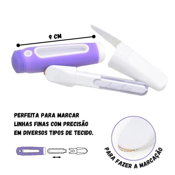 Imagem de Caneta Giratória Para Tecido Giz Branco - Sew Mate