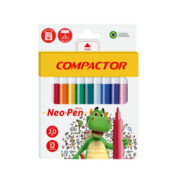 Imagem de Caneta hidrocor Compactor Neo-Pen mirim 12c c/5 ref 77000