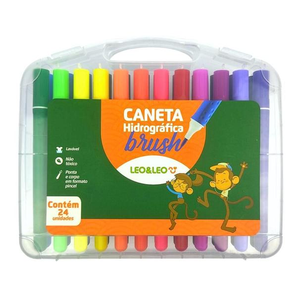 Imagem de Caneta Hidrográfica Brush 24 Cores LEO&LEO