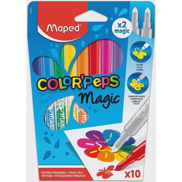 Imagem de Caneta Hidrográfica Color Peps Magic 10 Cores Maped