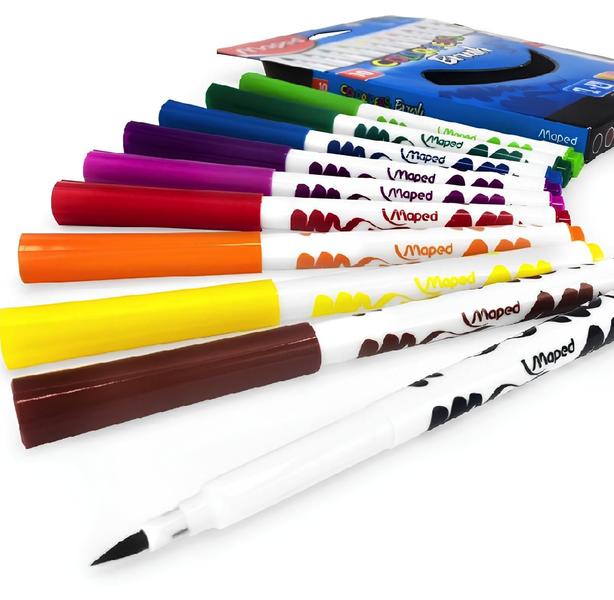 Imagem de Caneta Hidrografica Colorpeps Brush 10 Cores - Maped