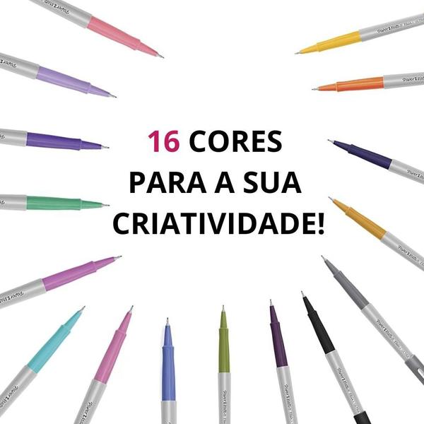 Imagem de Caneta Hidrográfica Paper Mate Ultra Fine Candy Pop 16 Cores